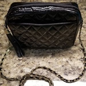 Jay Herbert New York BLACK leather Cross Body Bag